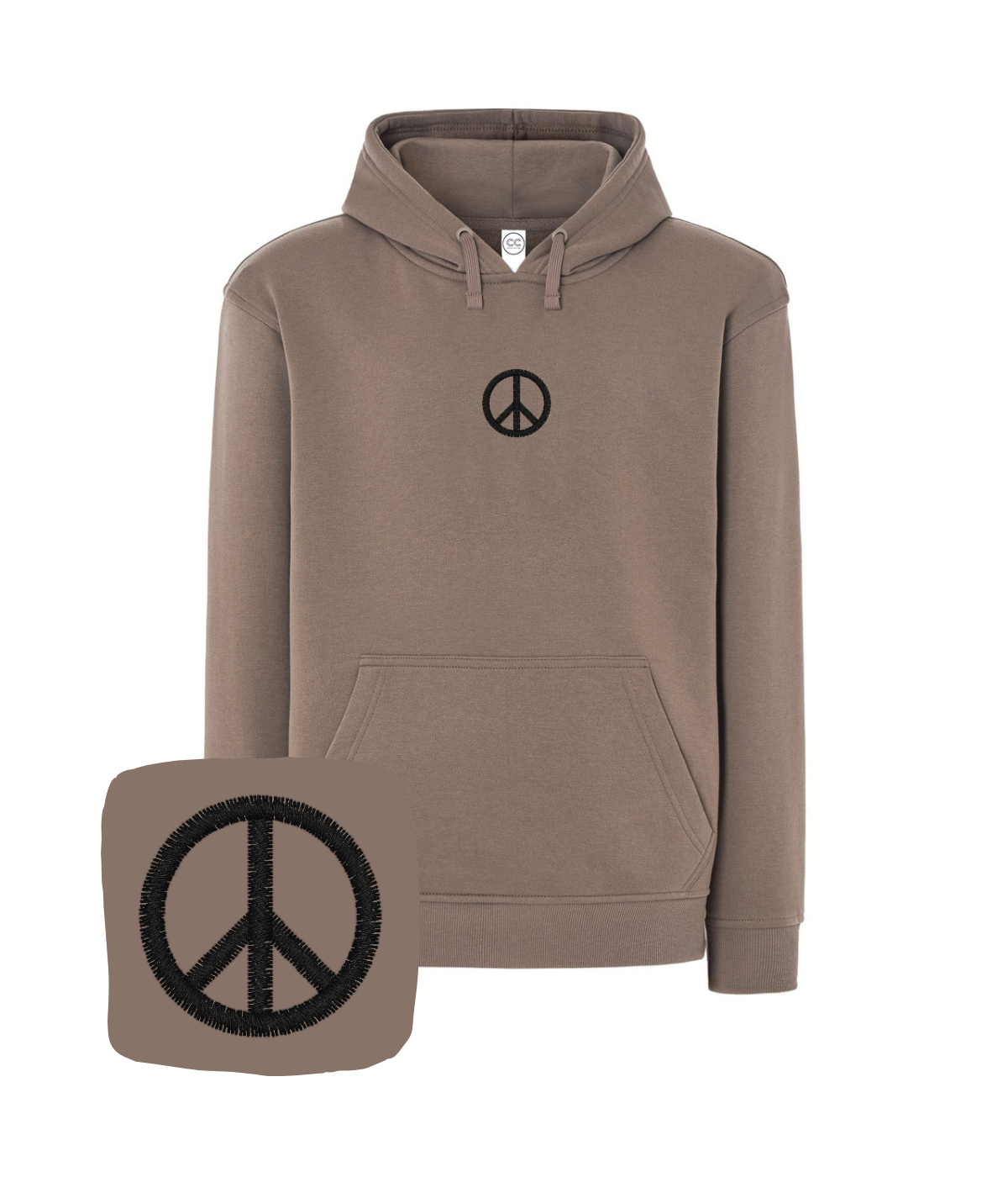 Bluza z haftem peace – bluza z haftem peace dla firm, trwałe logo na odzieży