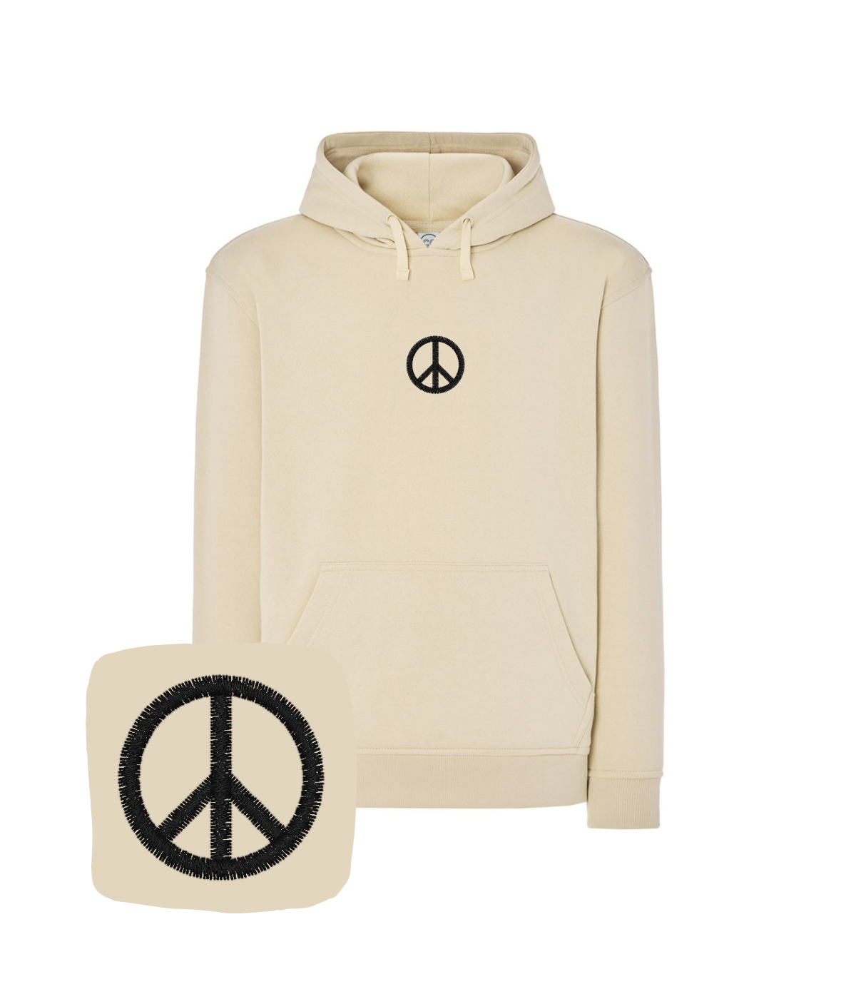Bluza z haftem peace – bluza z haftem peace wykonywanym na maszynie hafciarskiej