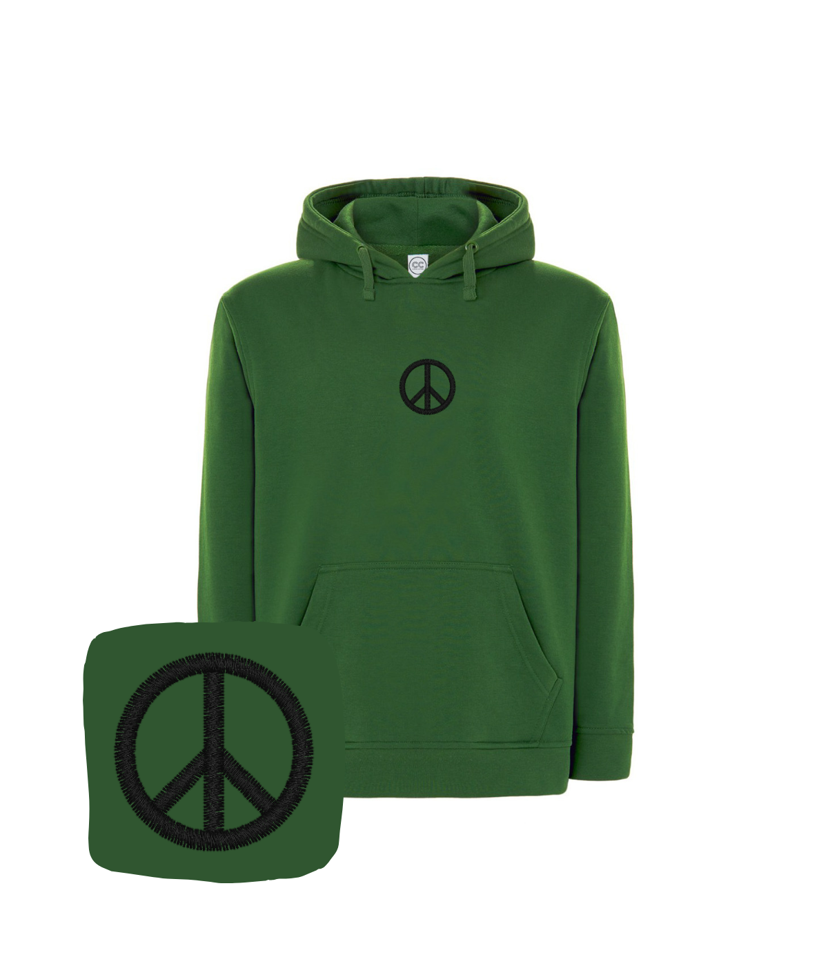 Bluza z haftem peace – bluza peace oversize, luźny krój