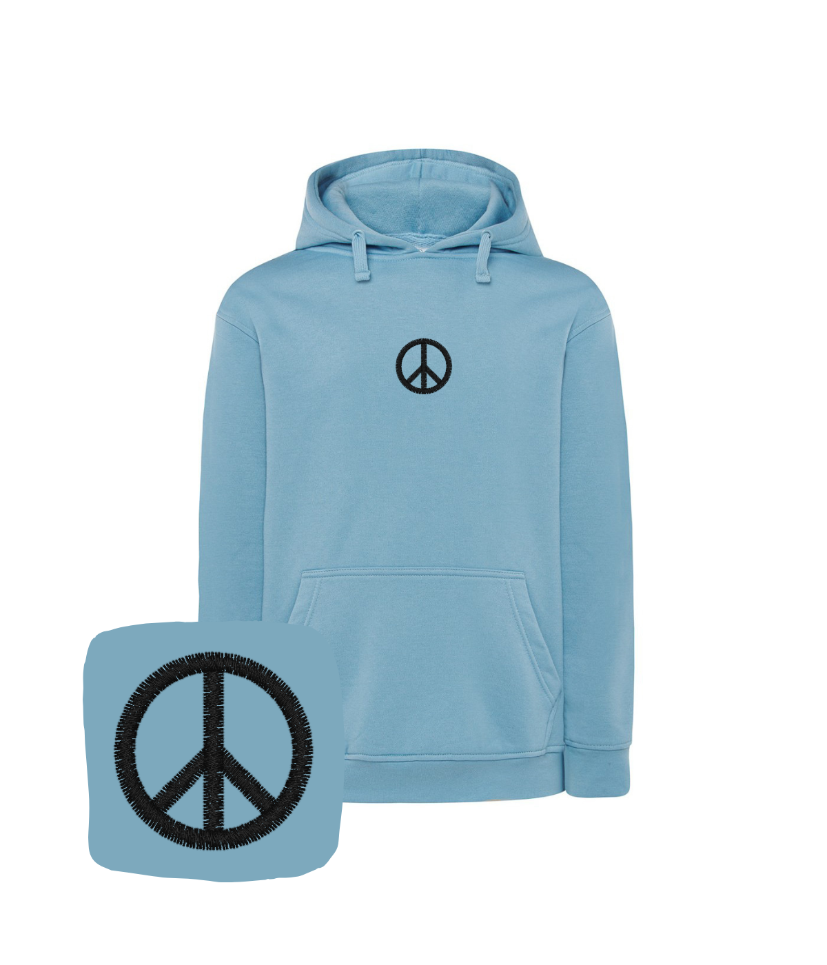 Bluza z haftem peace – bluza z wyszytym motywem peace, haft maszynowy