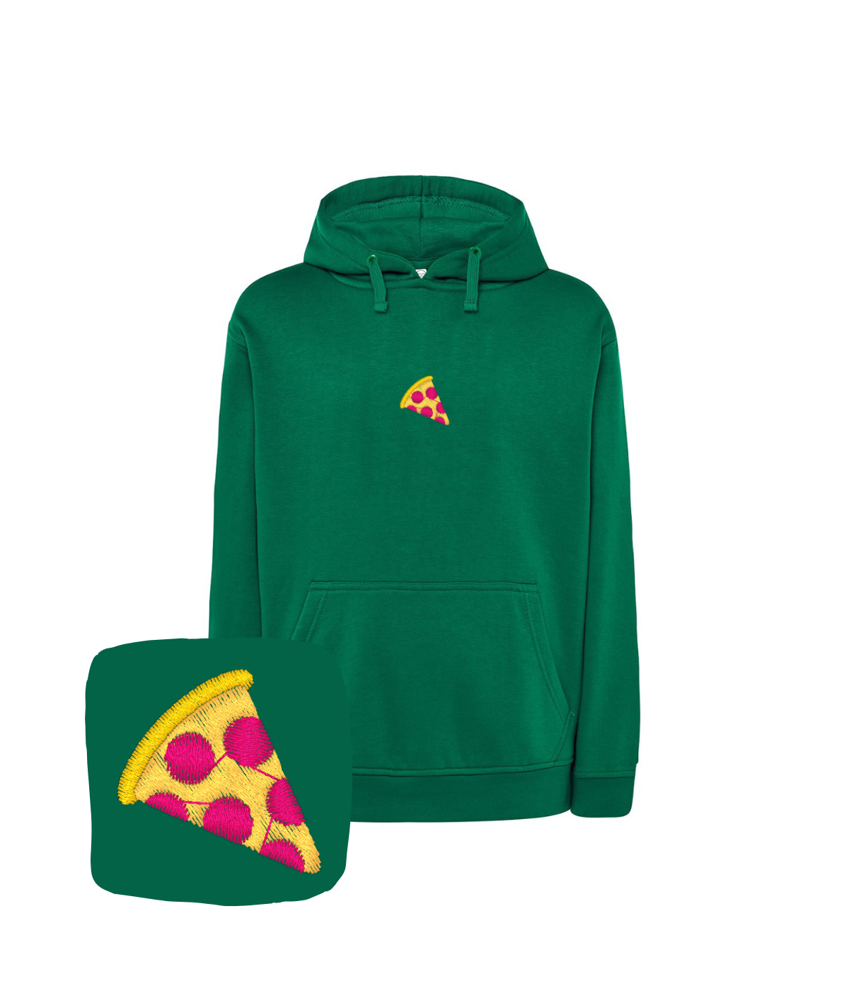 Bluza z haftem kawałka pizzy – bluza pizzy haftowana, każdy projekt wykonywany in-house