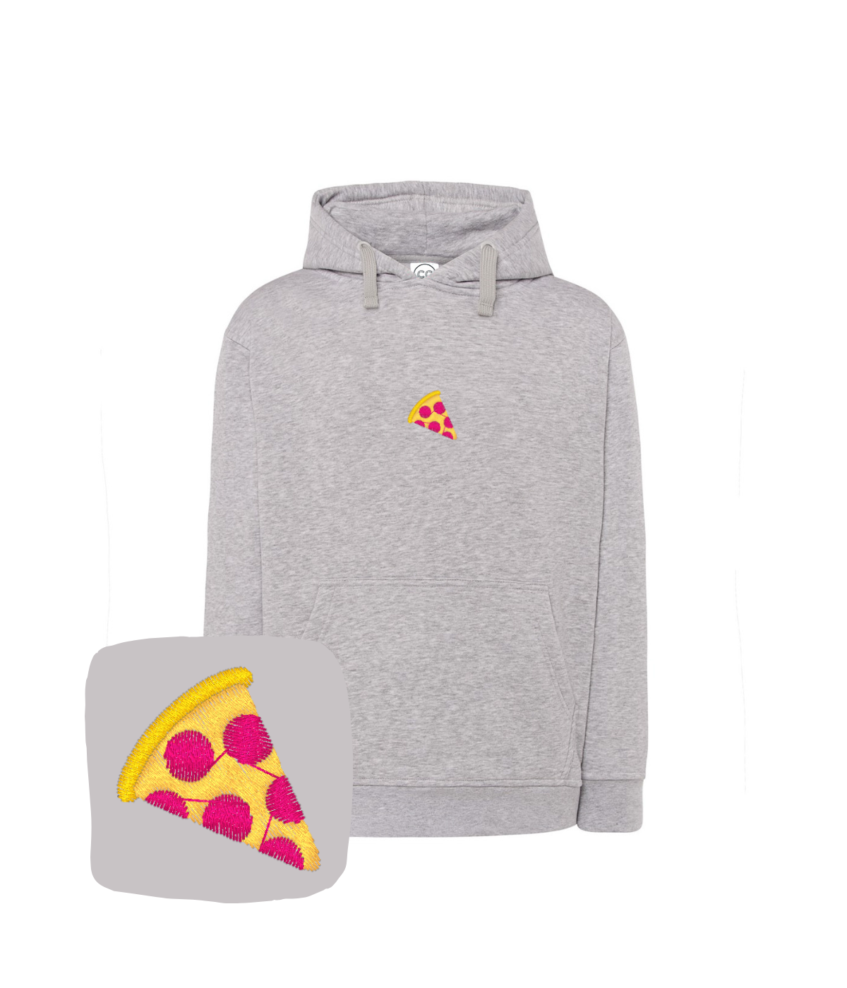 Bluza z haftem kawałka pizzy – bluza pizzy 190g bawełna, miękka i trwała