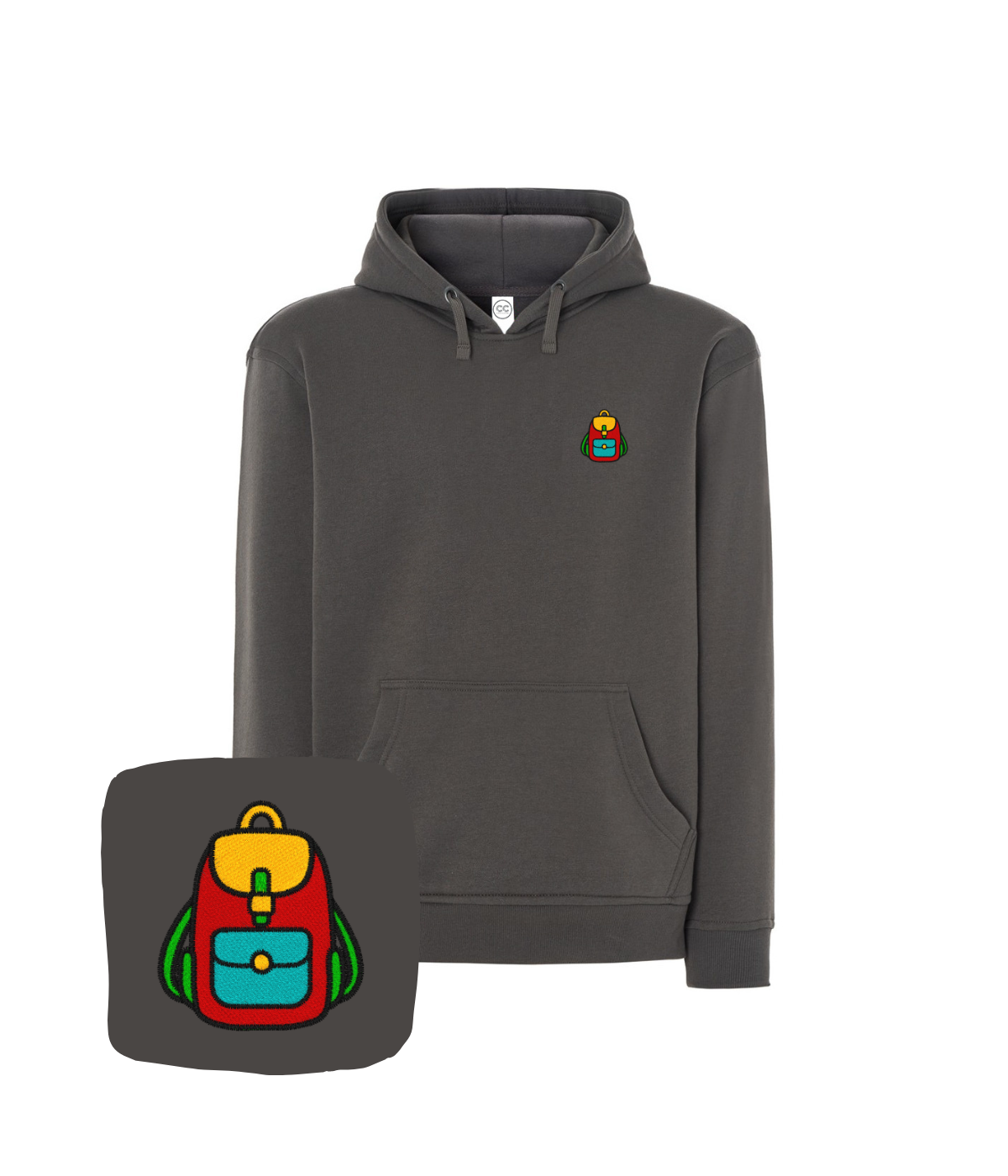 Bluza z haftem plecaka  – bluza plecak damska, kobiecy krój