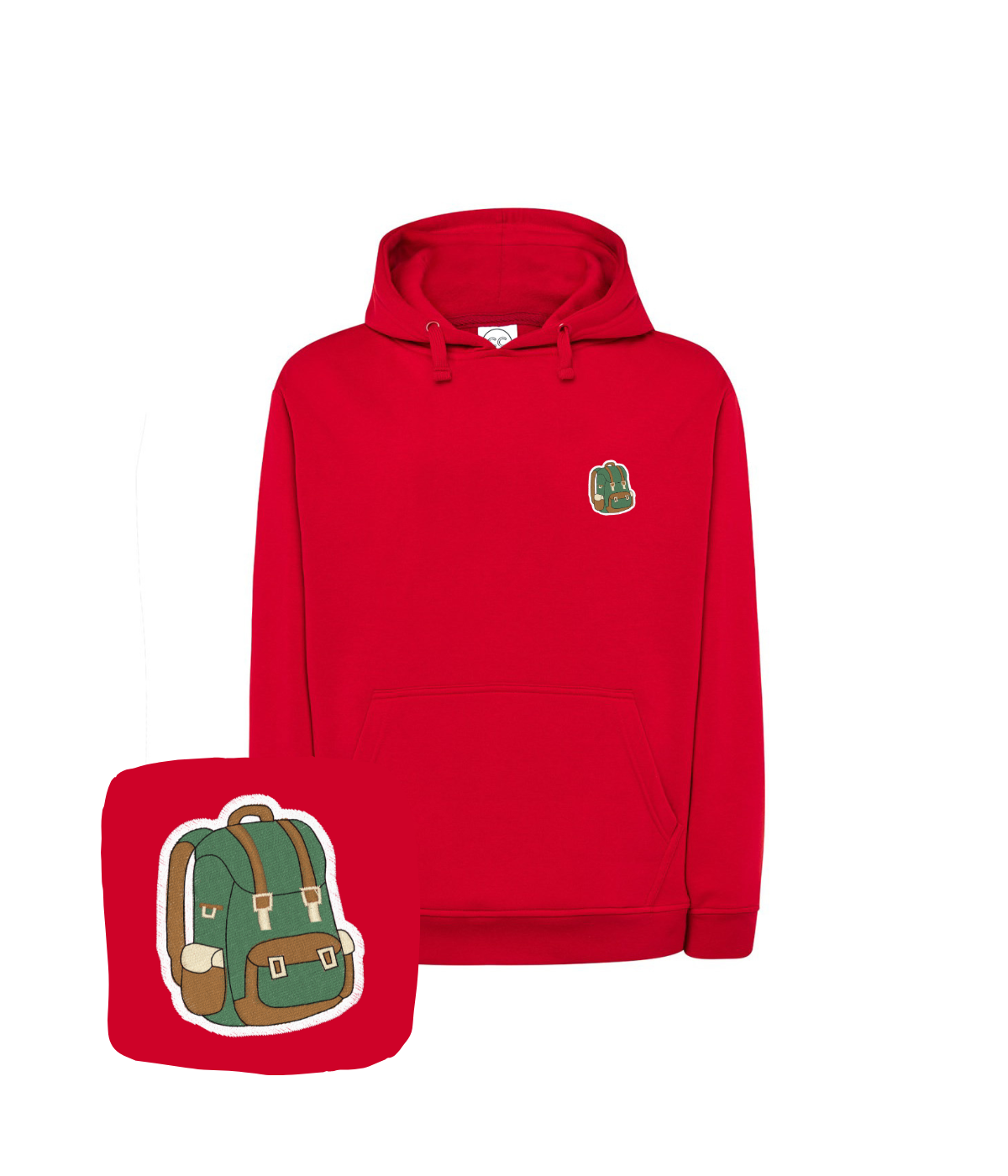 Bluza z haftem plecaka turystycznego – personalizowana bluza plecak-turystyczny, idealny prezent