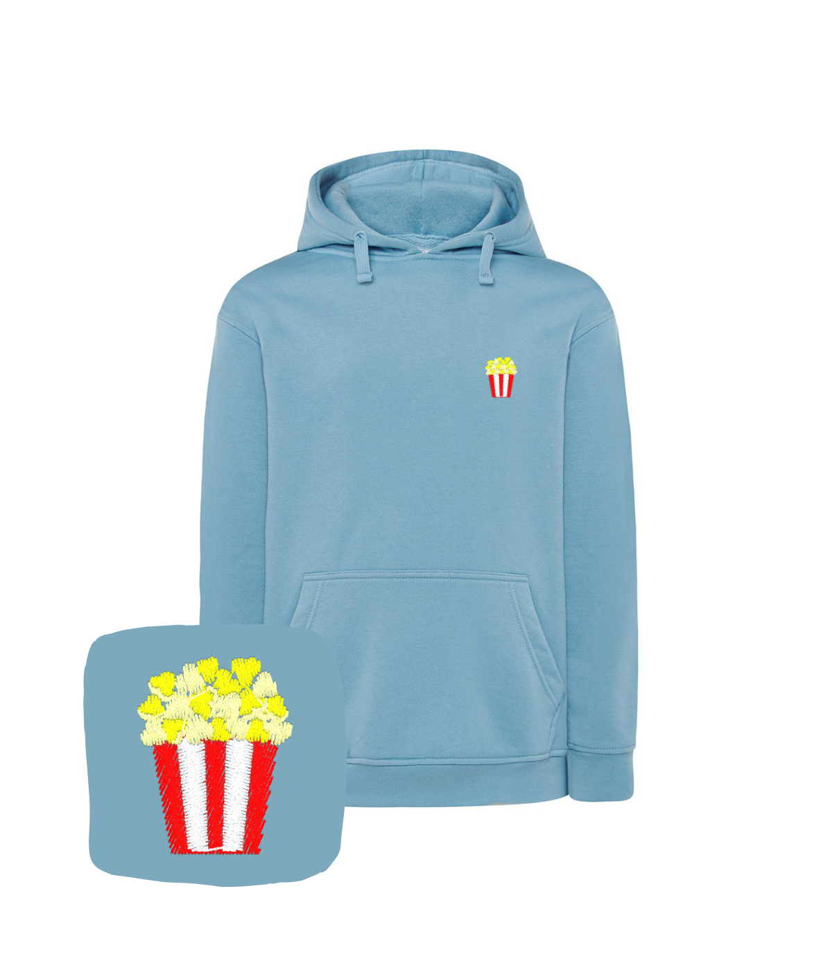 Bluza z haftem popcornu – modna bluza popcorn, streetwear