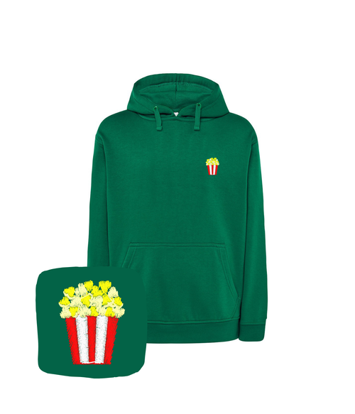Bluza z haftem popcornu – bluza popcorn slim fit, elegancki fason