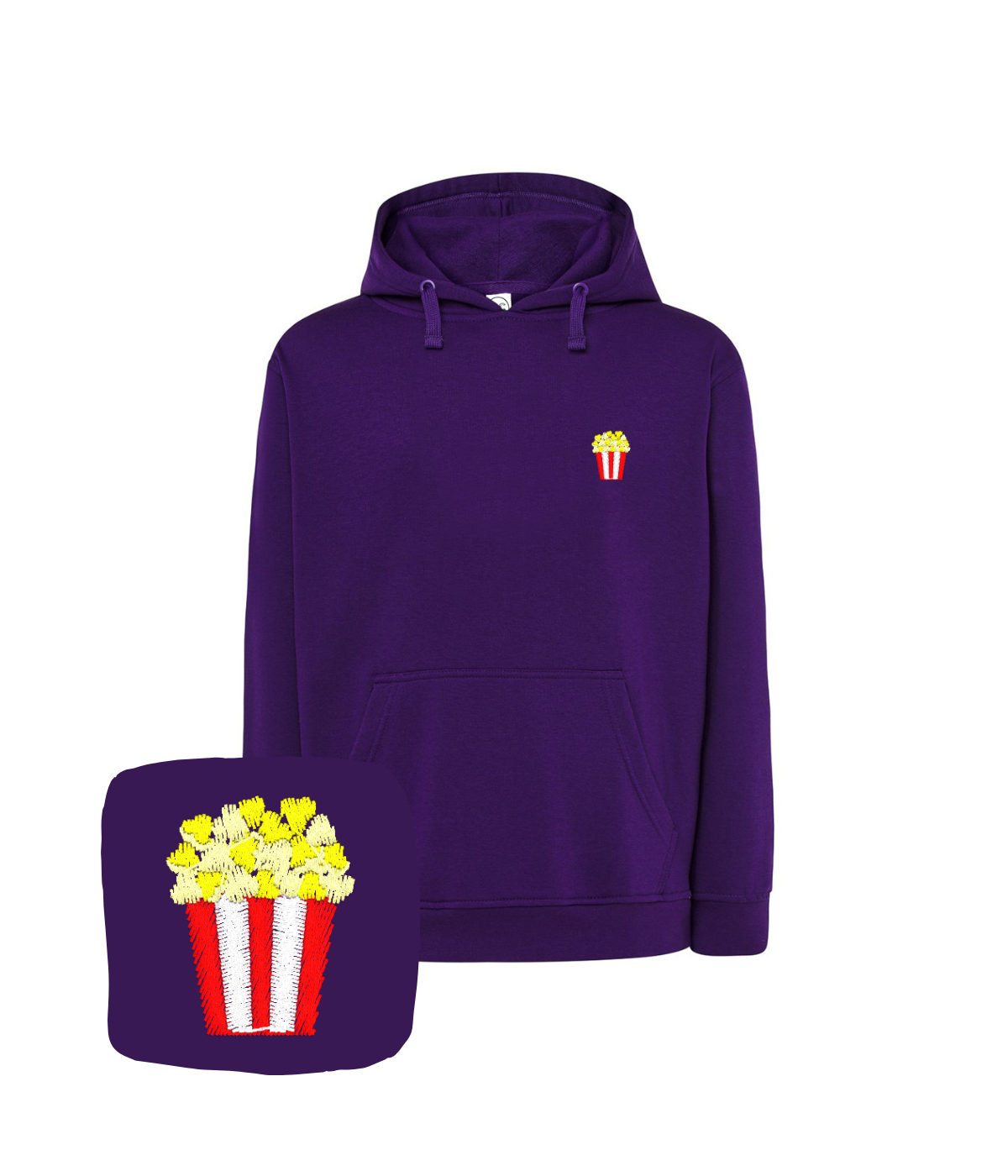 Bluza z haftem popcornu – bluza popcorn z charakterem, wyróżnij się