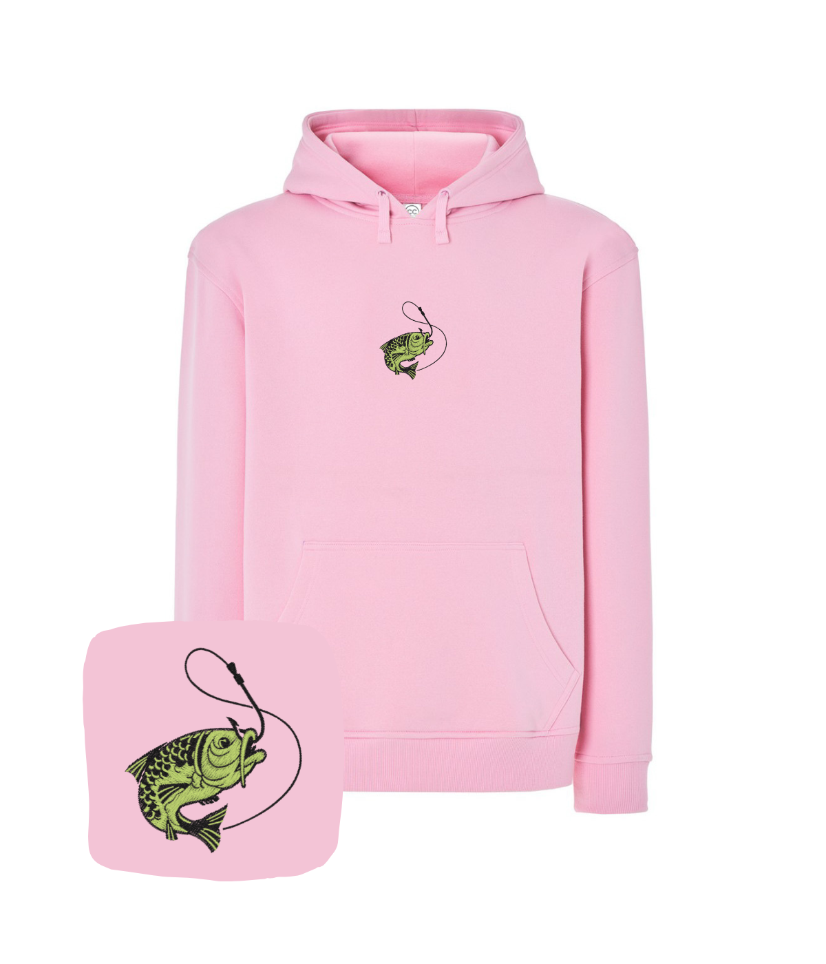 Bluza wędkarska z haftem ryby – bluza z wyszytym motywem ryba, haft maszynowy