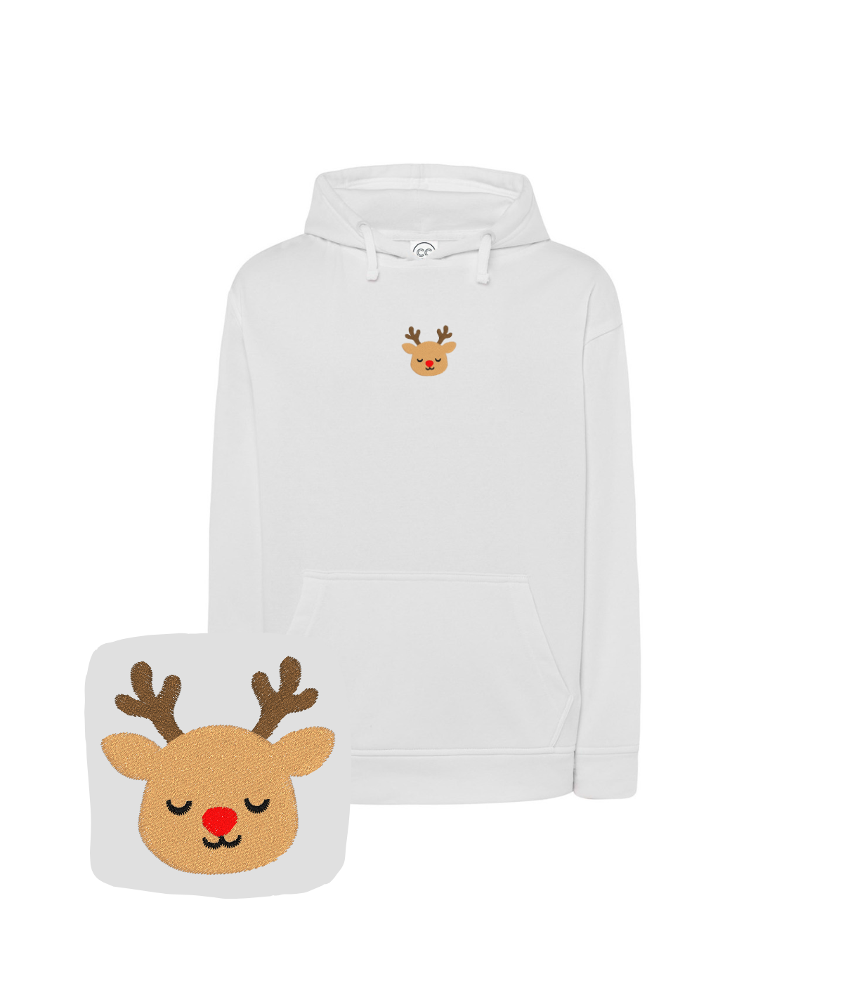 Bluza z haftem renifera – bluza renifer prezent z imieniem, haftowany na zamówienie