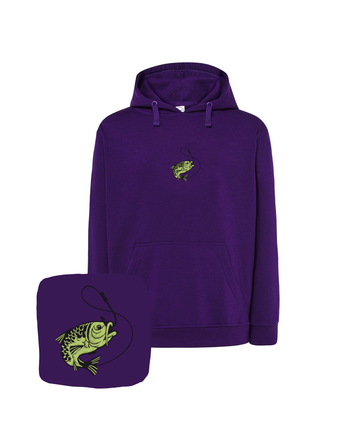 Bluza wędkarska z haftem ryby – bluza haftowana komputerowo ryba, trwała przez lata