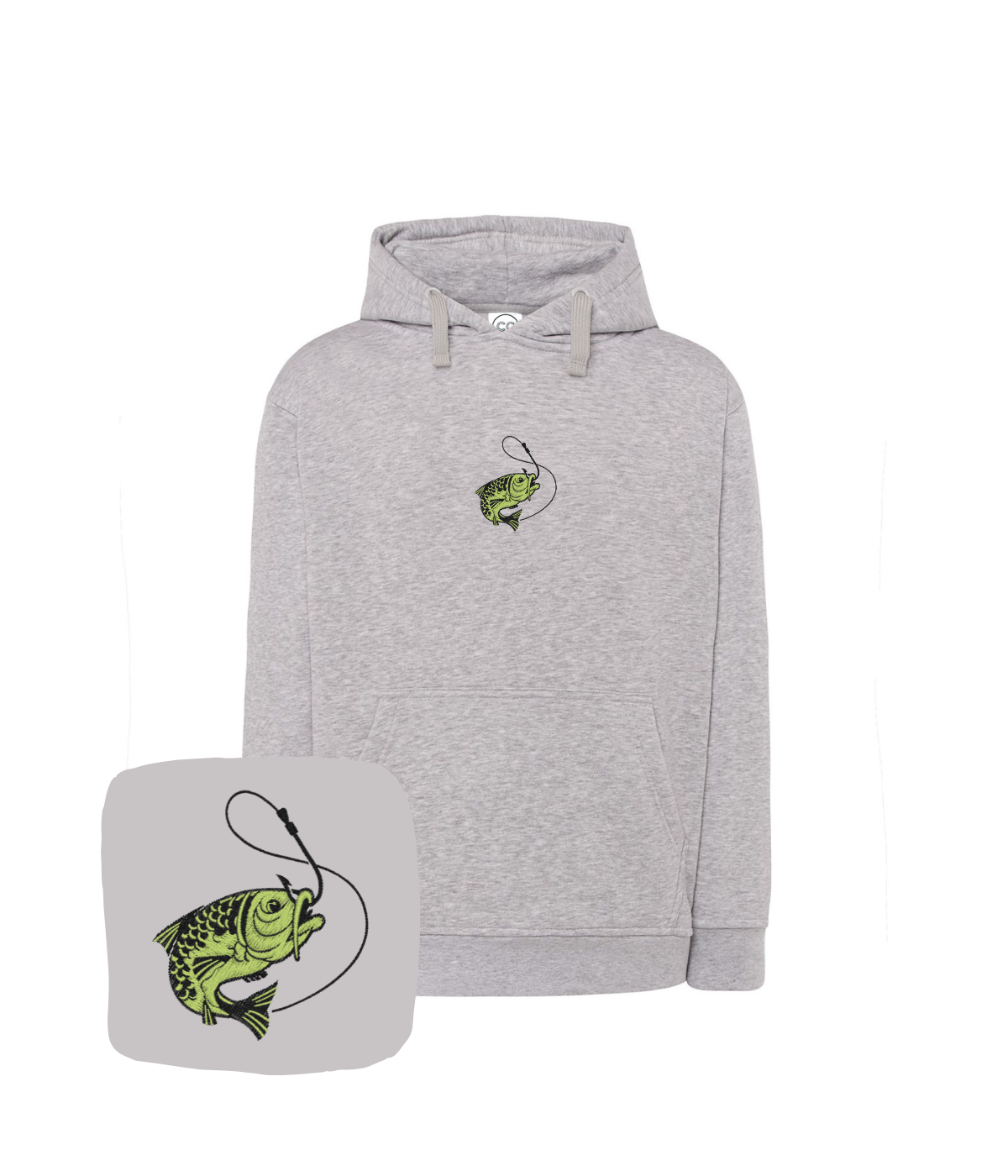 Bluza wędkarska z haftem ryby – bluza ryba haftowana, każdy projekt wykonywany in-house