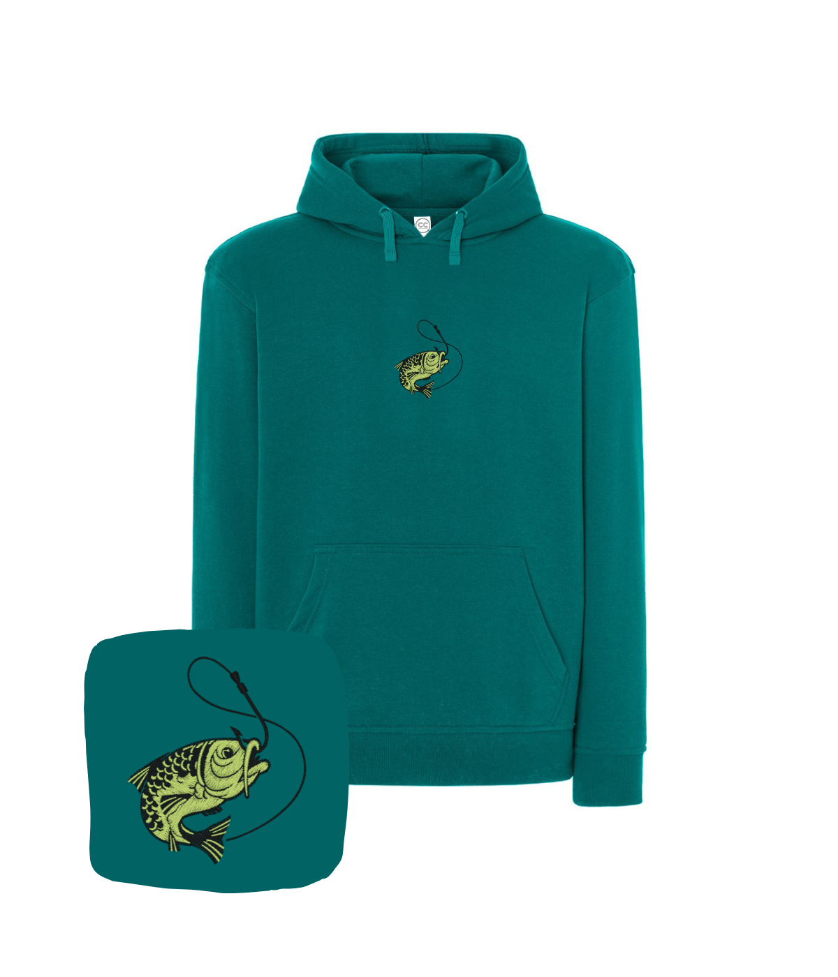 Bluza wędkarska z haftem ryby – lekka bluza ryba, przyjemna w dotyku