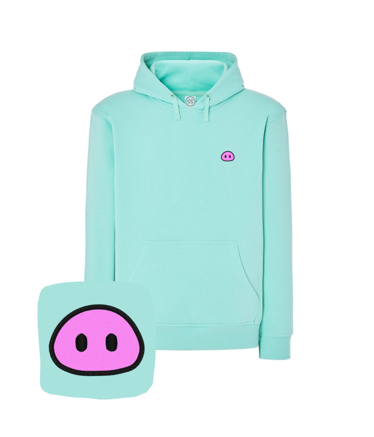 Bluza z haftem ryjka – bluza z wyszytym motywem ryjka, haft maszynowy