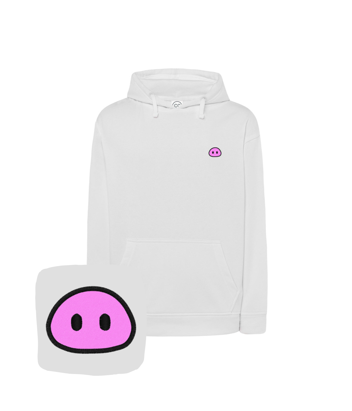 Bluza z haftem ryjka – bluza z precyzyjnym haftem ryjka, wysokiej jakości nici