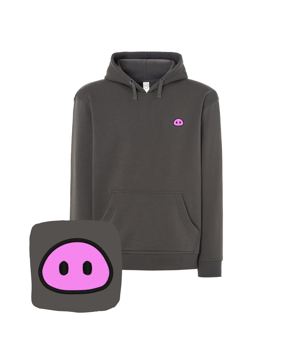 Bluza z haftem ryjka – bluza z ilustracją ryjka, artystyczny design
