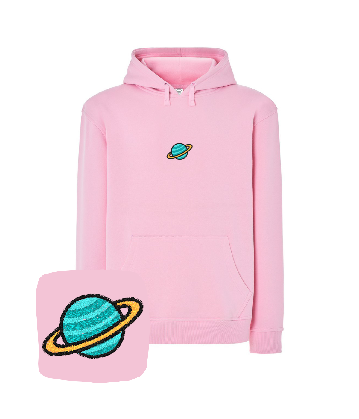 Bluza z haftem Saturna – bluza saturna 290g bawełna-poliester, ciepła i wygodna