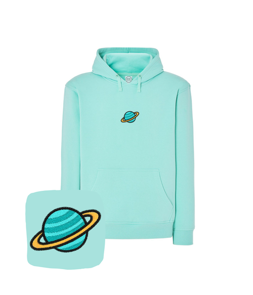 Bluza z haftem Saturna – bluza z motywem saturna haftowanym, nowoczesna grafika