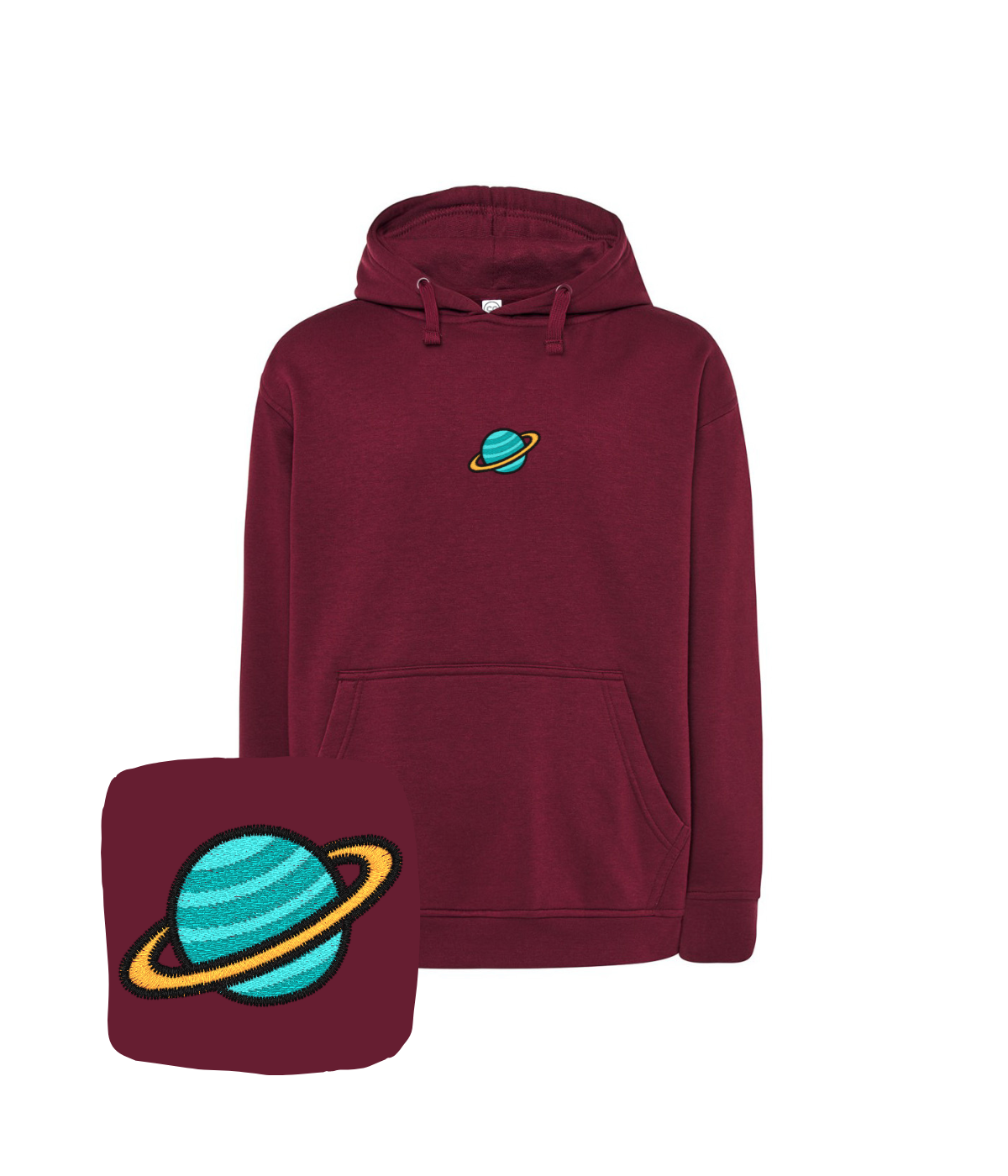 Bluza z haftem Saturna – bluza z precyzyjnym haftem saturna, wysokiej jakości nici