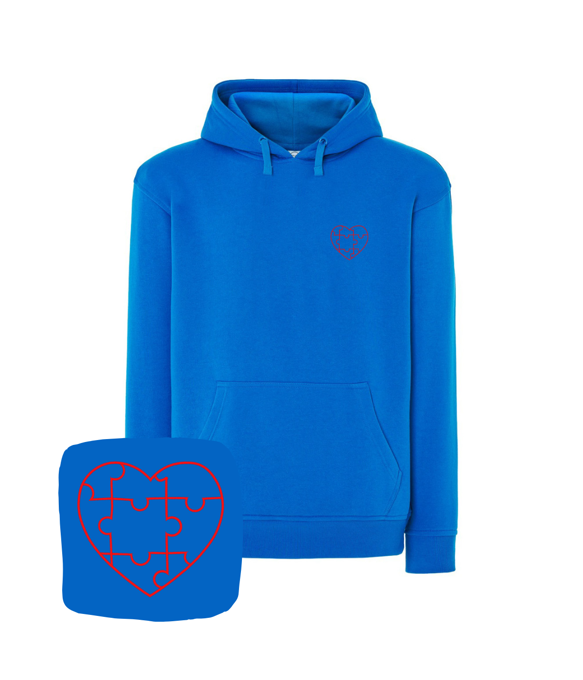 Bluza z haftem serca z puzzli  – bluza serce z puzzli dla fanów, kolekcjonerska edycja