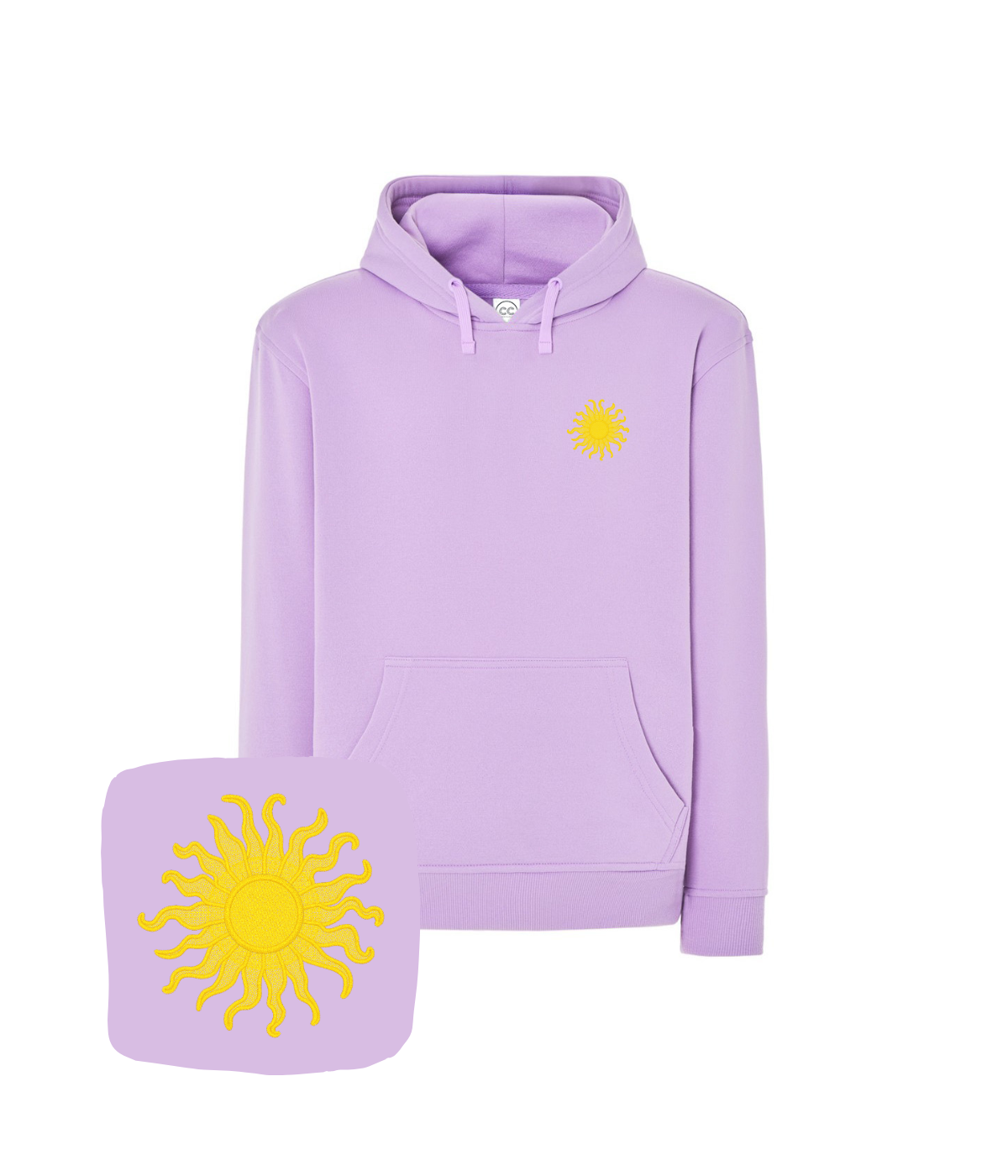 Bluza z haftem słońca – ekologiczna bluza słońce, zrównoważona moda