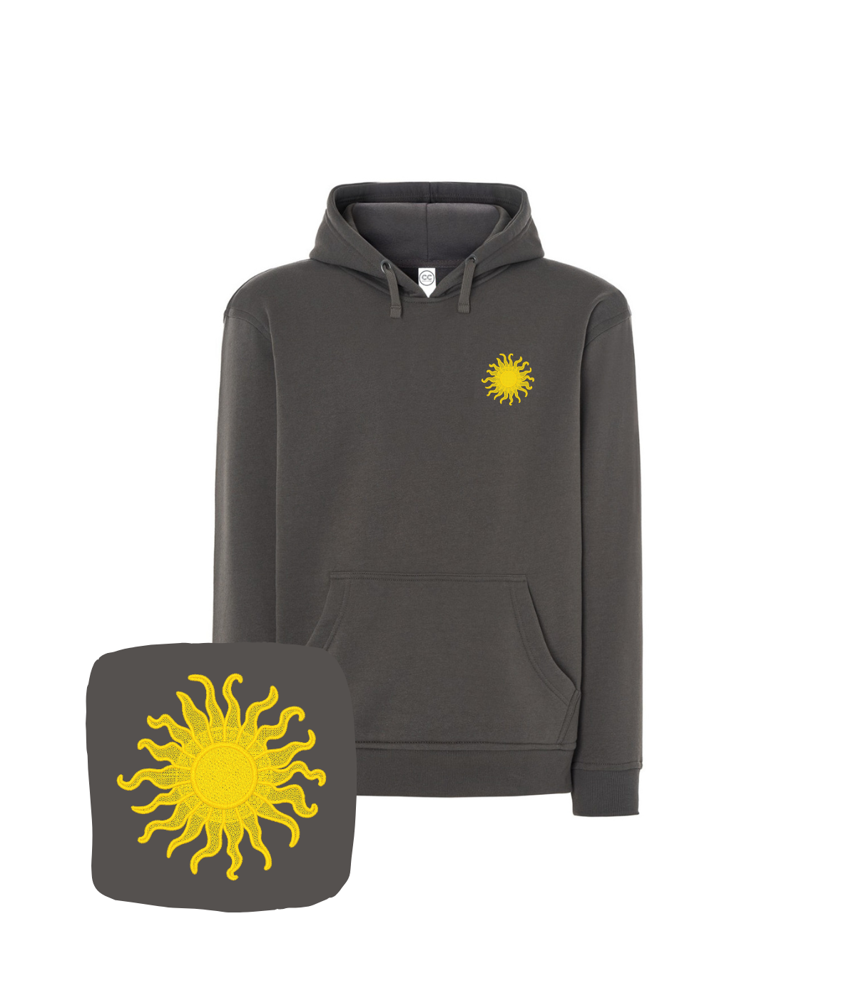 Bluza z haftem słońca – bluza słońce męska, męski fason