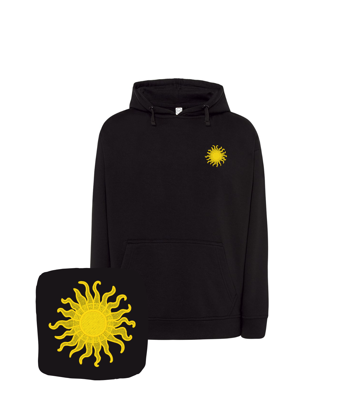 Bluza z haftem słońca – bluza słońce klasyczny krój, dopasowana