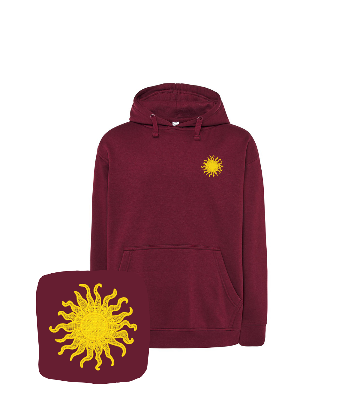 Bluza z haftem słońca – bluza z haftem słońce, klasyczny krój