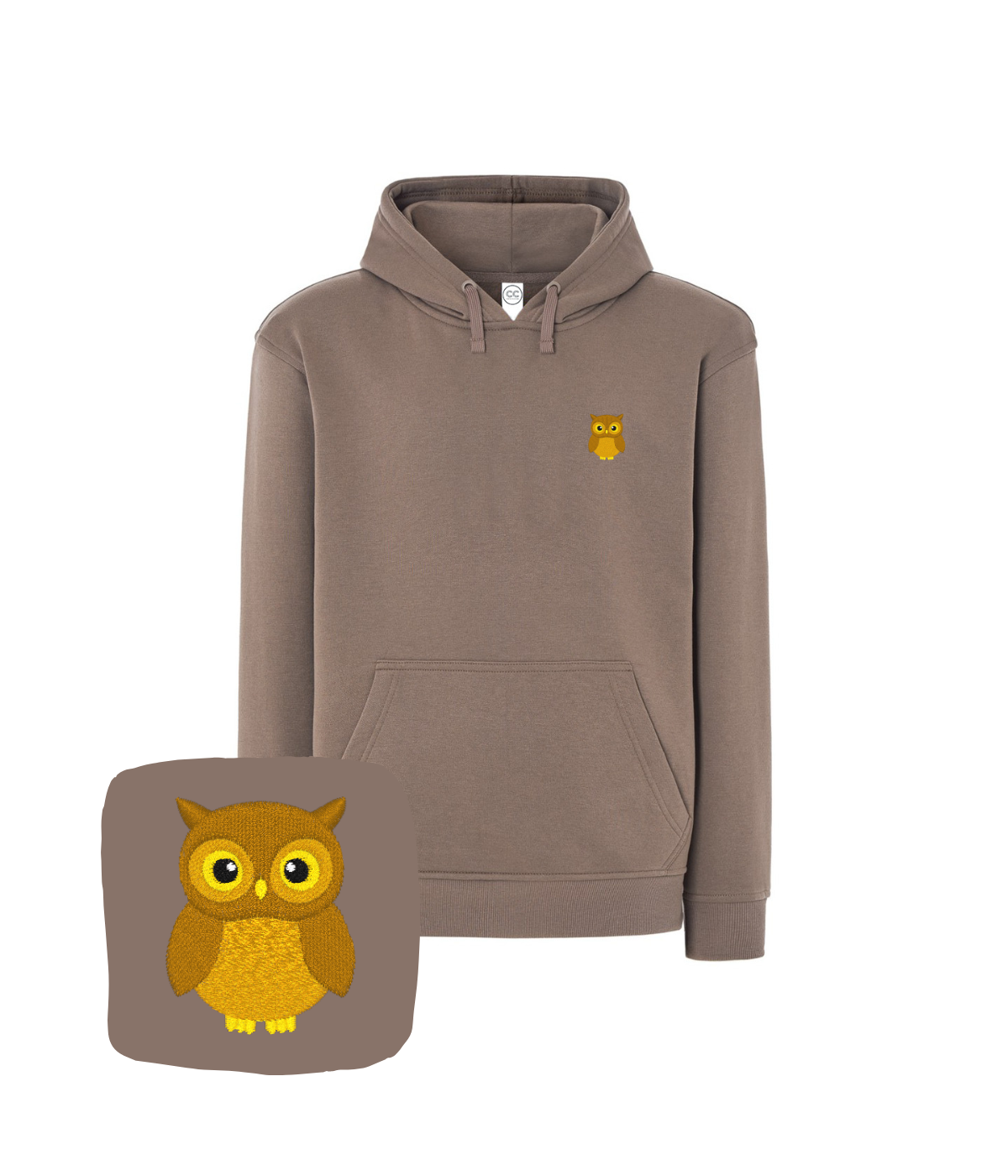Bluza z haftem sowy – bluza z haftem sowy, klasyczny krój