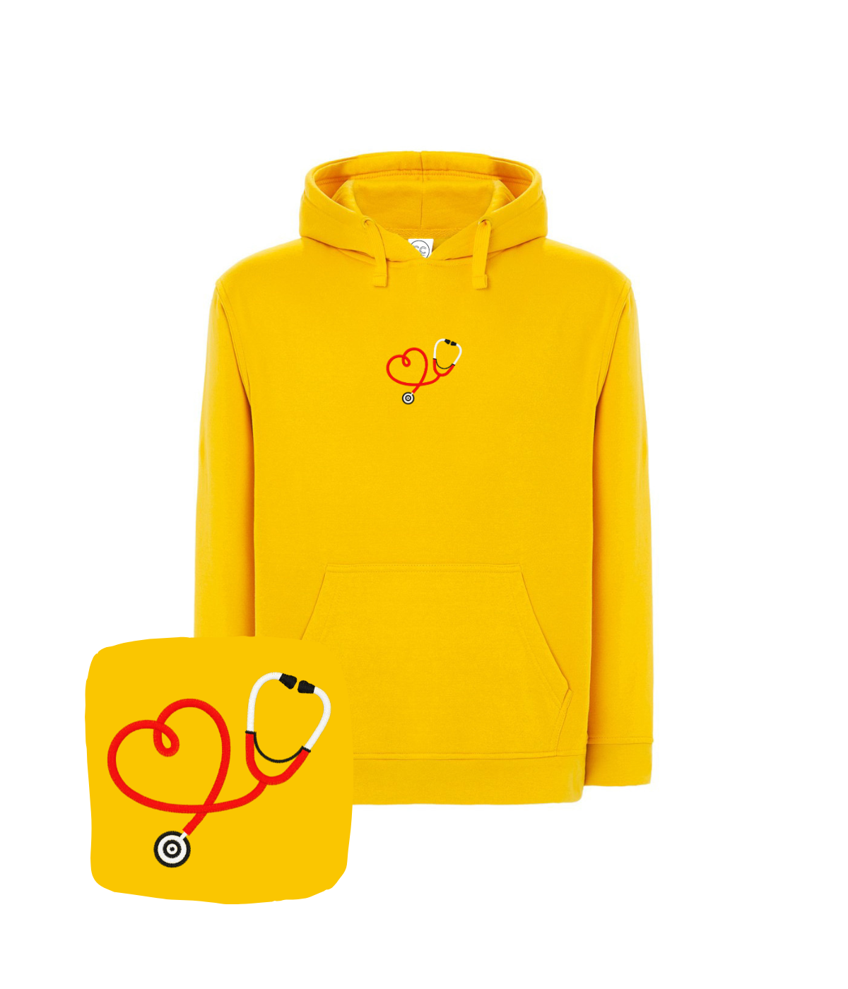 Bluza z haftem stetoskopu – bluza z motywem stetoskop, nowoczesna grafika