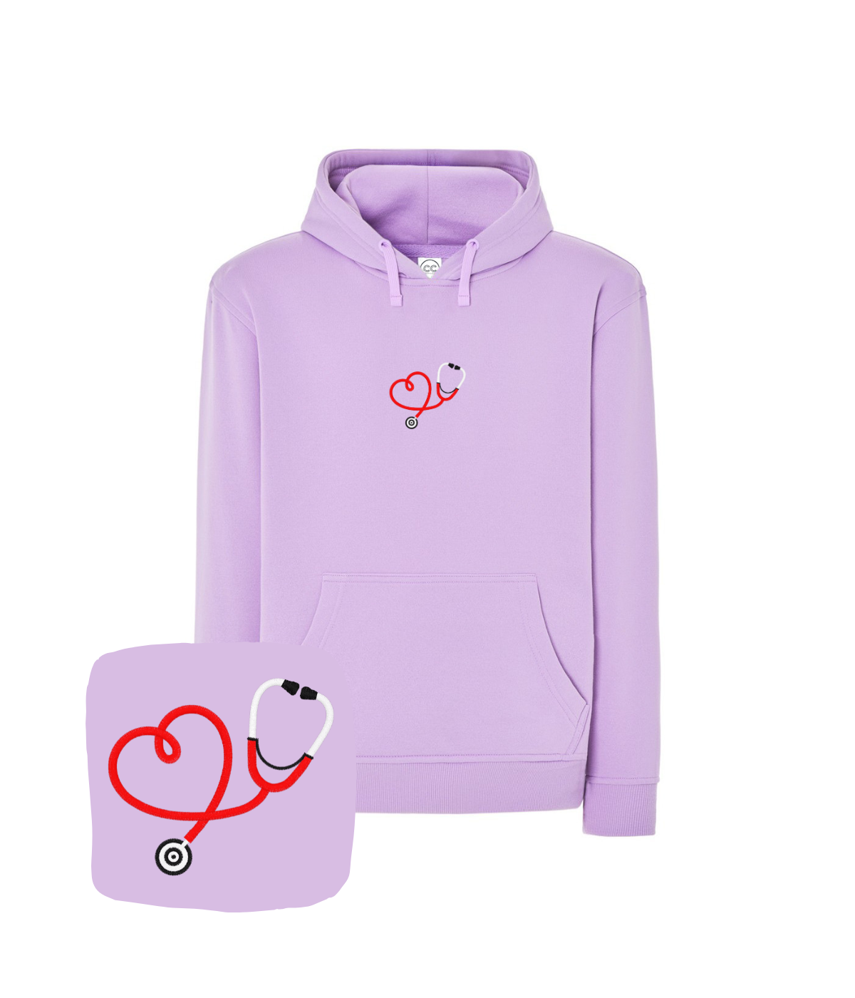Bluza z haftem stetoskopu – bluza z ilustracją stetoskop, artystyczny design