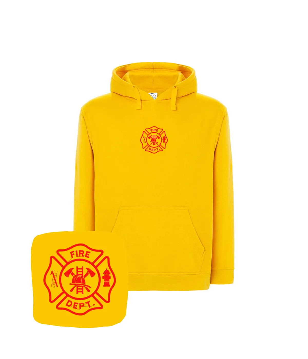 Żółta bluza strażacka z haftem Fire Dept - prezent dla strażaka na każdą okazję.