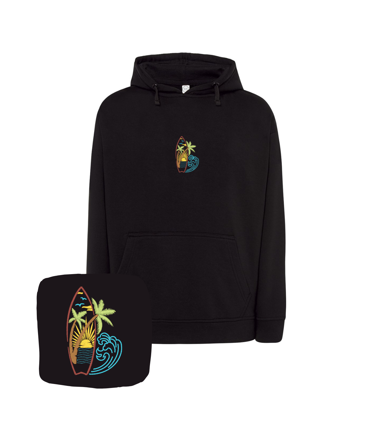 Bluza z haftem surfingu – minimalistyczna bluza surfing, subtelna elegancja
