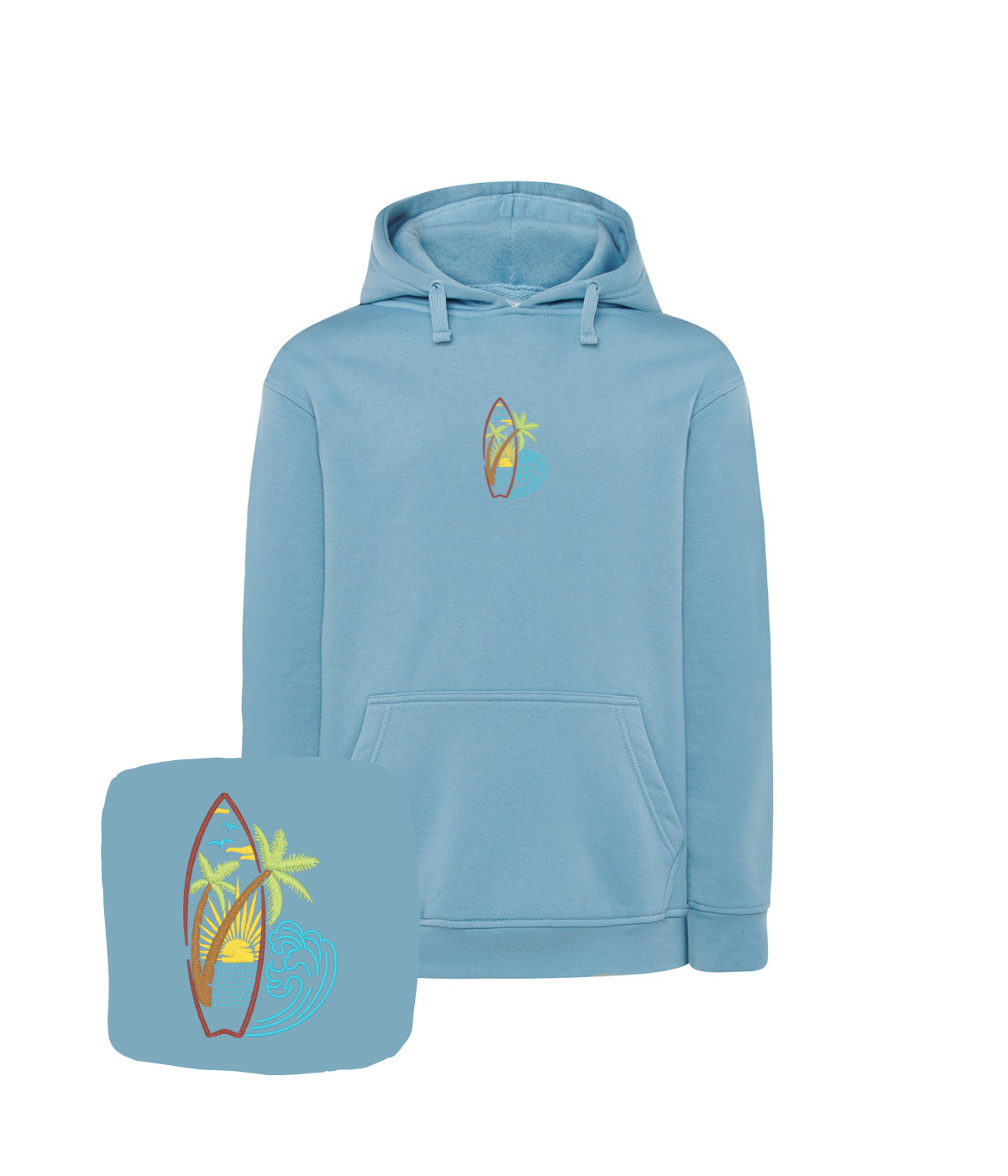 Bluza z haftem surfingu – bluza surfing na zimę, ciepła i wygodna