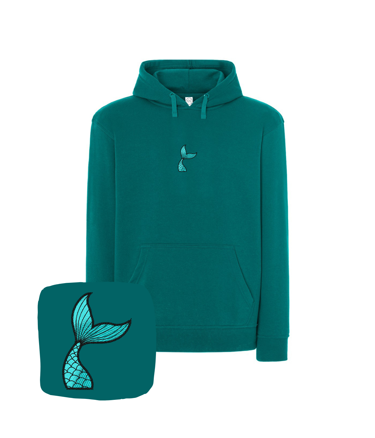 Bluza z haftem ogona syreny – bluza syreny na co dzień, codzienny komfort