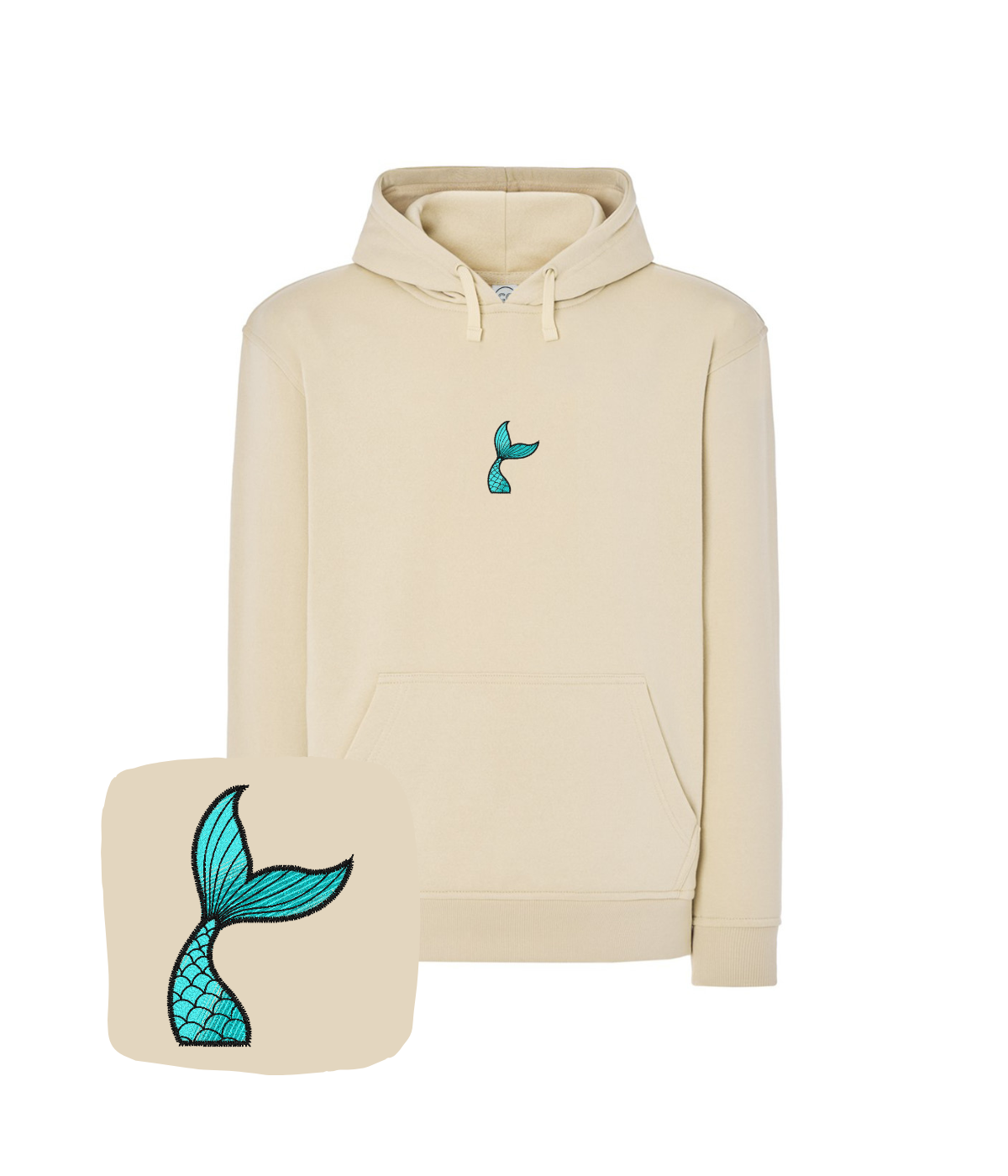 Bluza z haftem ogona syreny – bluza syreny dostępna w wielu kolorach