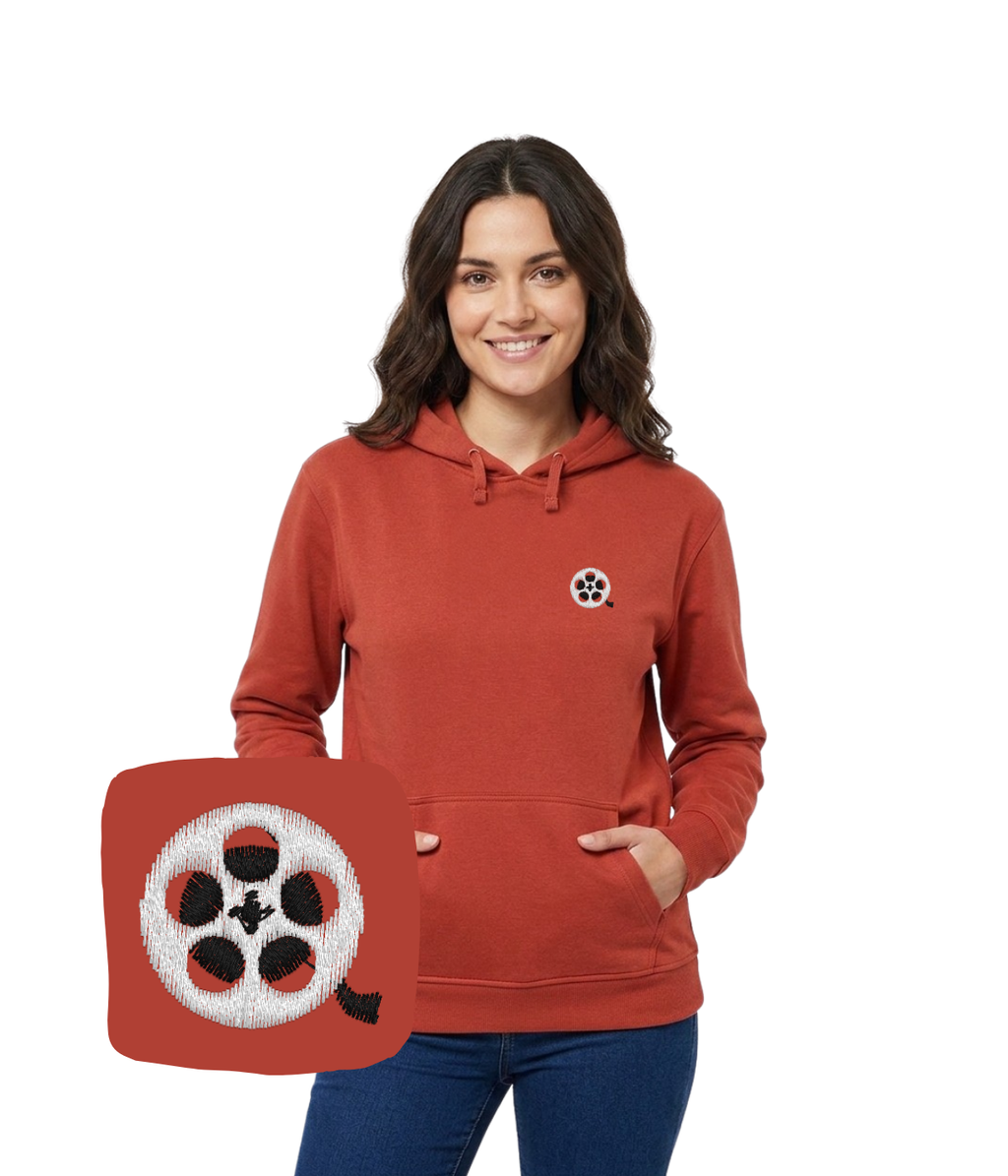 Bluza z haftem szpuli filmowej – bluza z wyszytym wzorem szpula filmowa, profesjonalne wykończenie