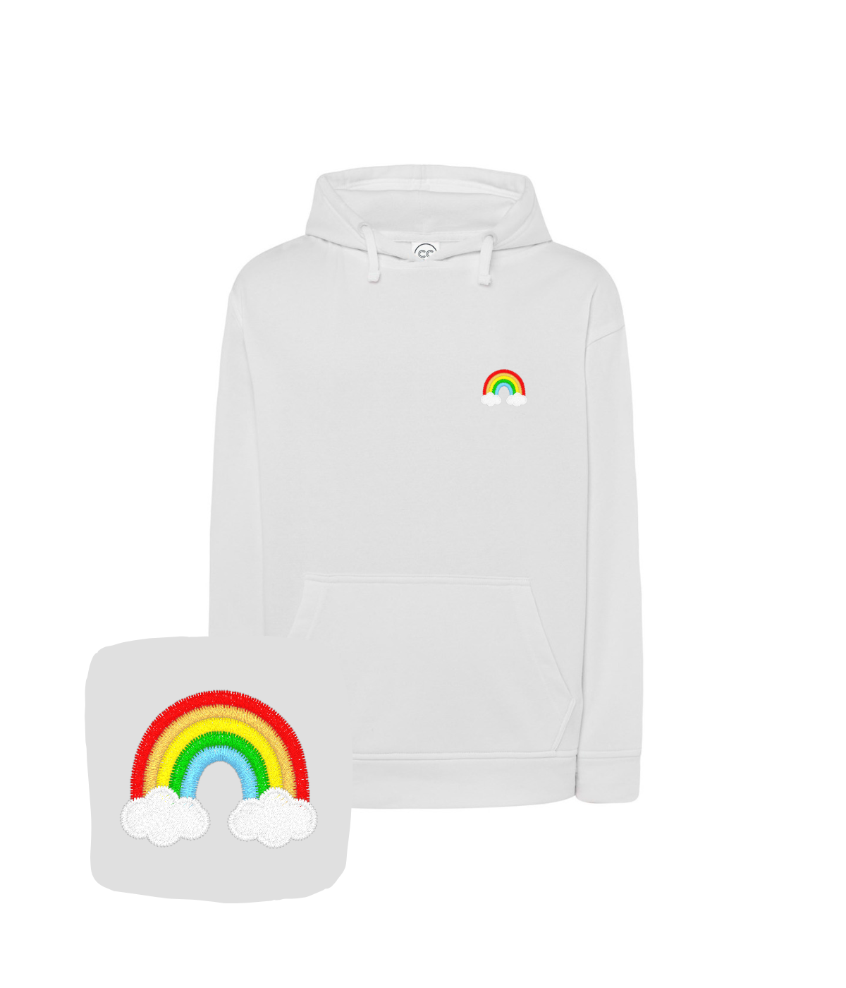 Bluza z haftem tęczy – bluza tęcza męska, męski fason