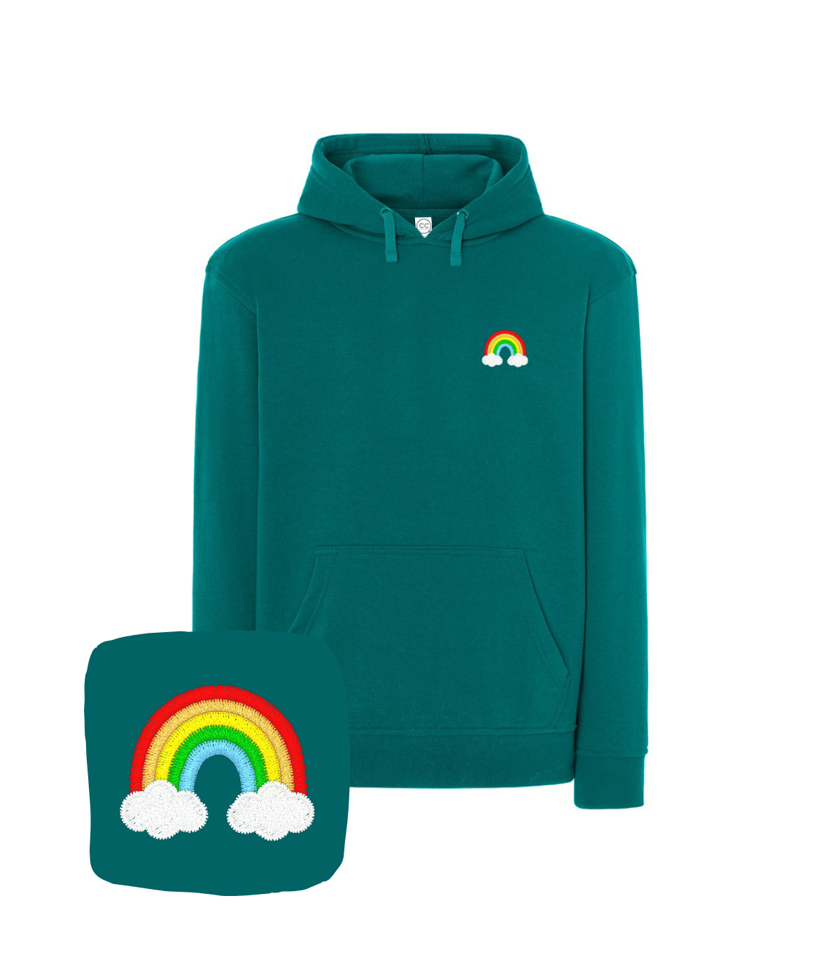 Bluza z haftem tęczy – bluza tęcza na zimę, ciepła i wygodna