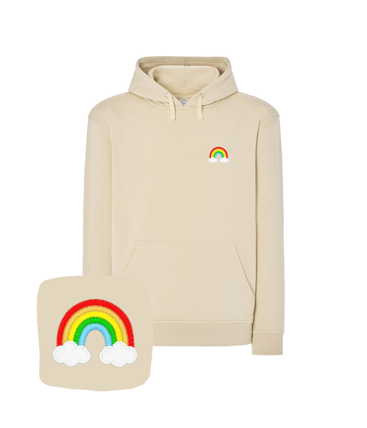 Bluza z haftem tęczy – bluza tęcza klasyczny krój, dopasowana