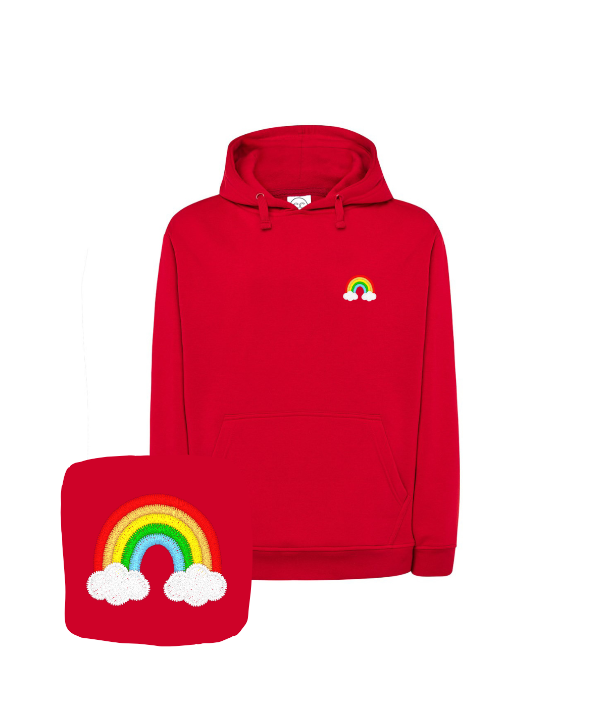 Bluza z haftem tęczy – bluza tęcza ręcznie zdobiona, limitowana seria