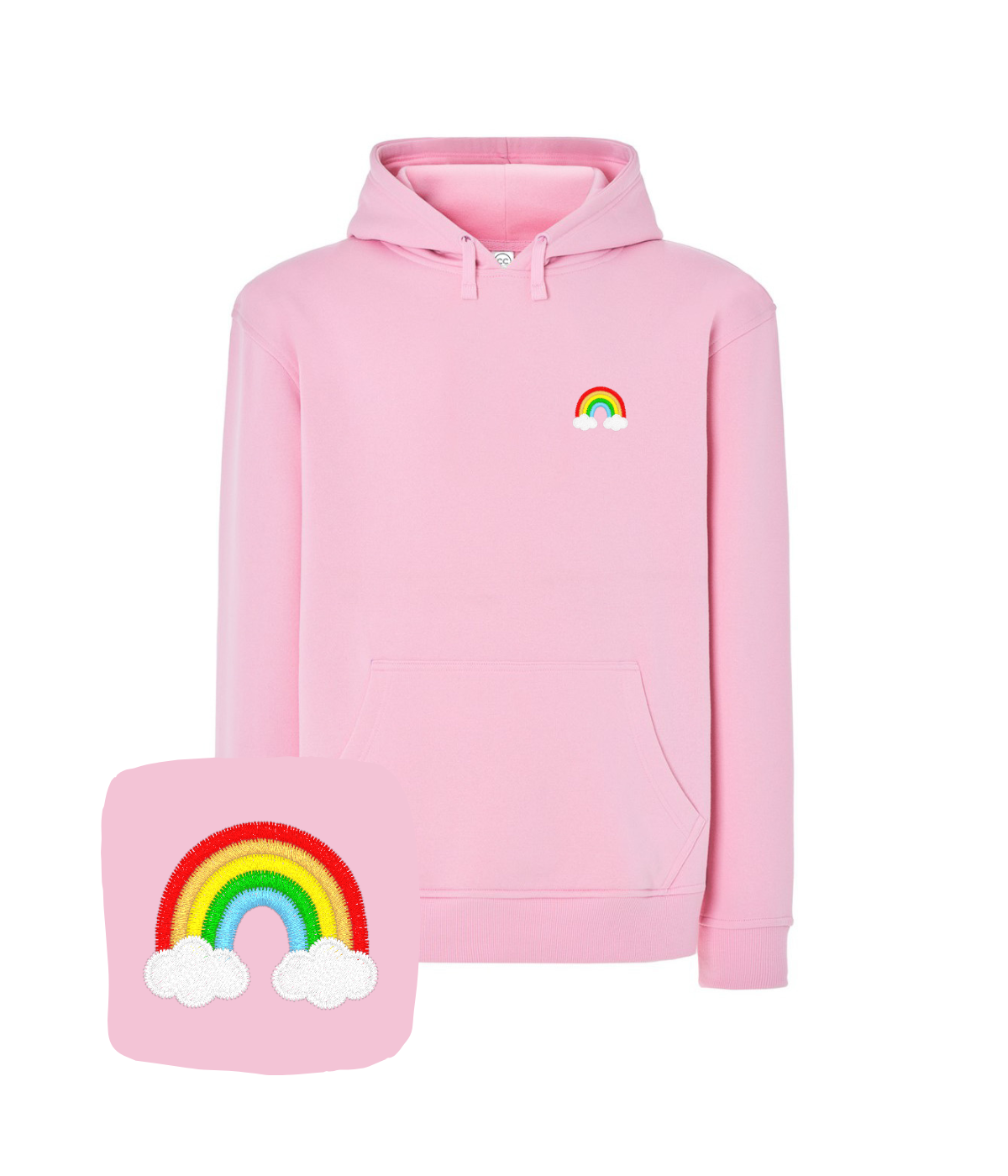 Bluza z haftem tęczy – bluza tęcza kolorowy nadruk, intensywne barwy