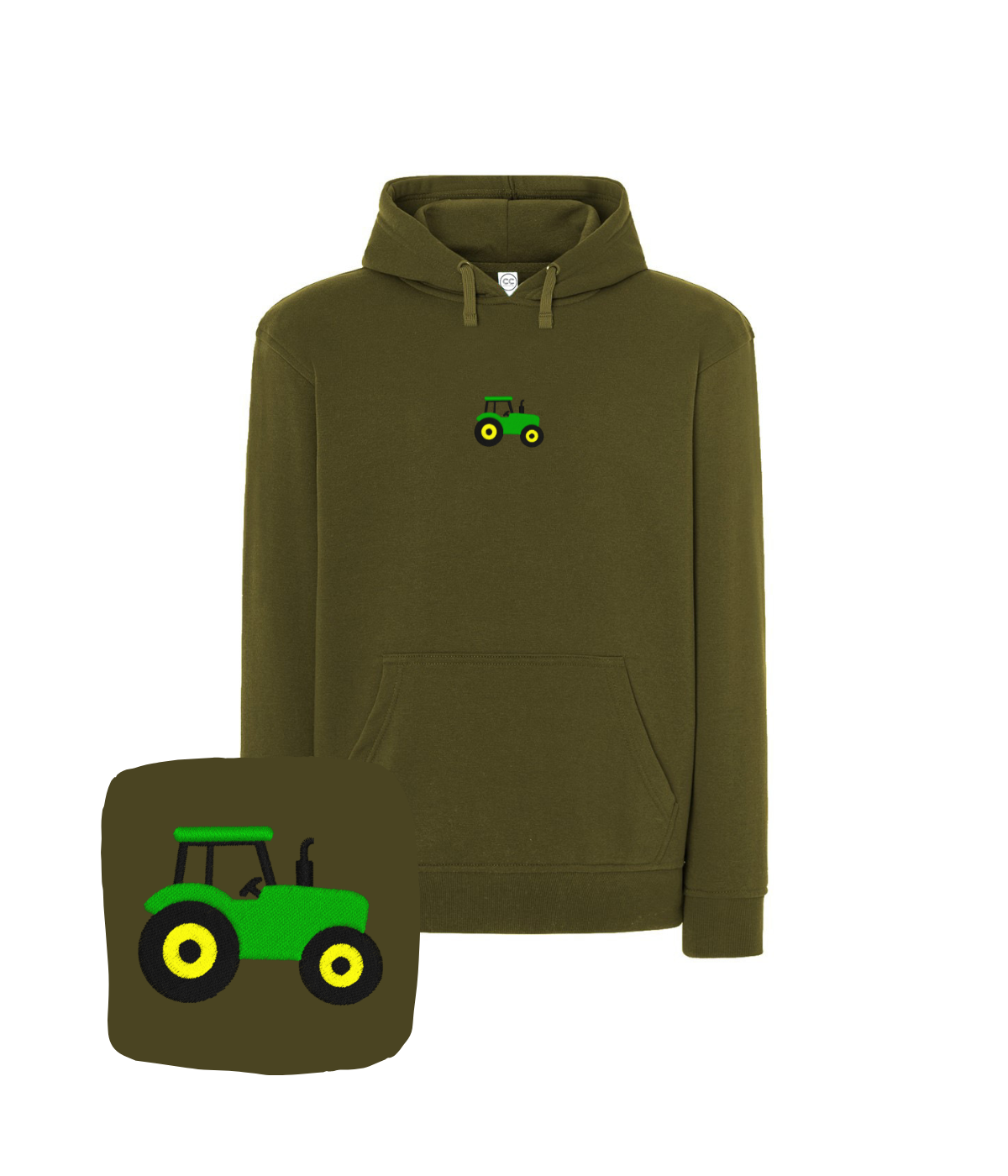 Bluza z haftem traktora – bluza z haftem traktor, klasyczny krój
