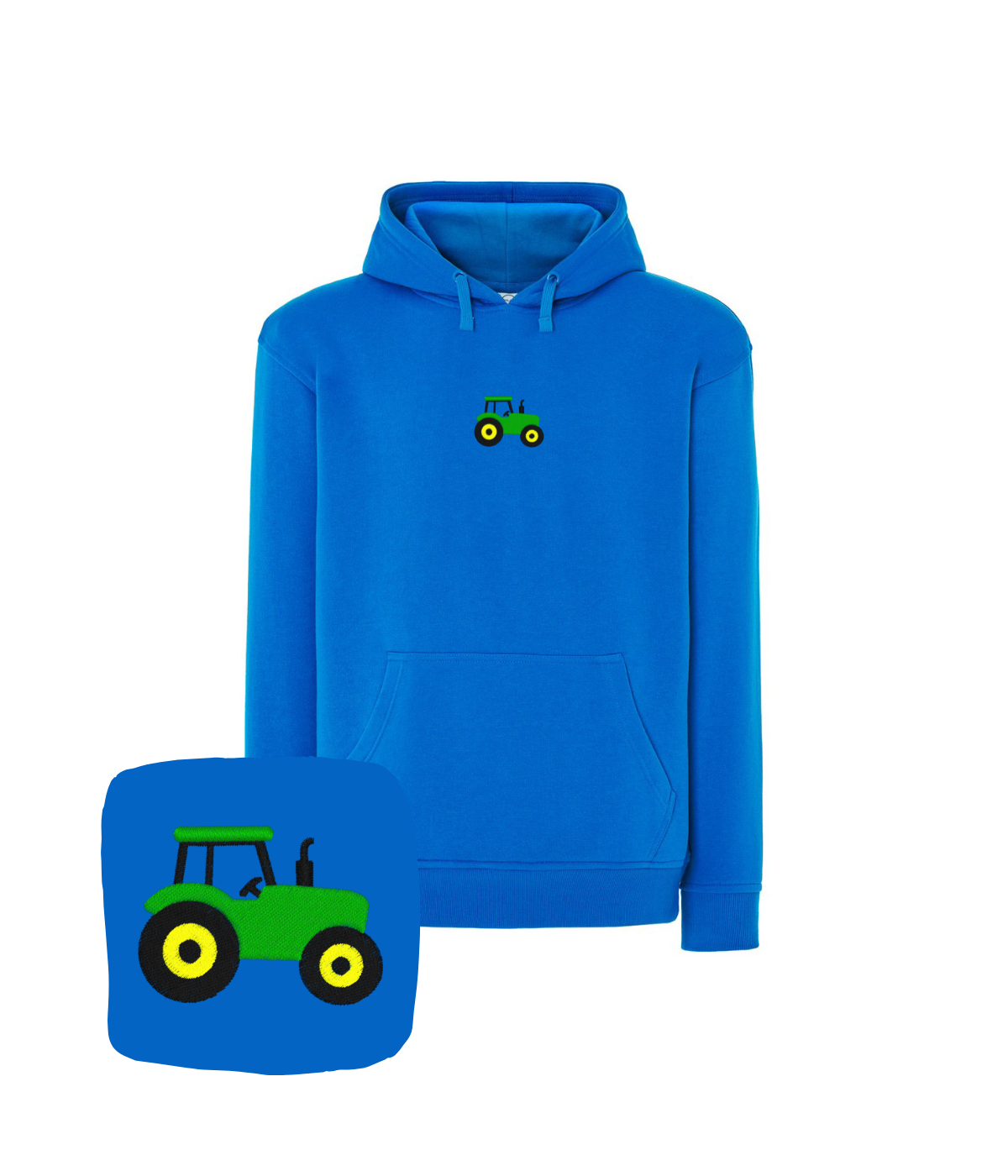 Bluza z haftem traktora – bluza traktor slim fit, elegancki fason