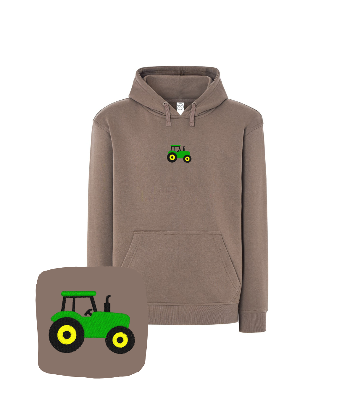 Bluza z haftem traktora – unikalna bluza traktor, ręczna grafika