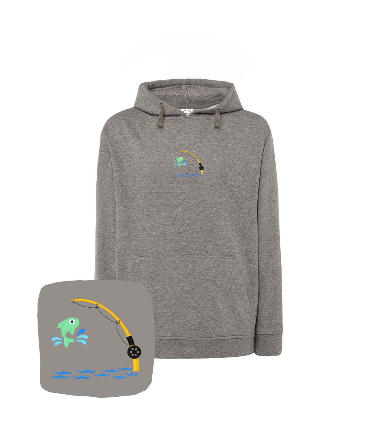 ciemno szara bluza z haftem