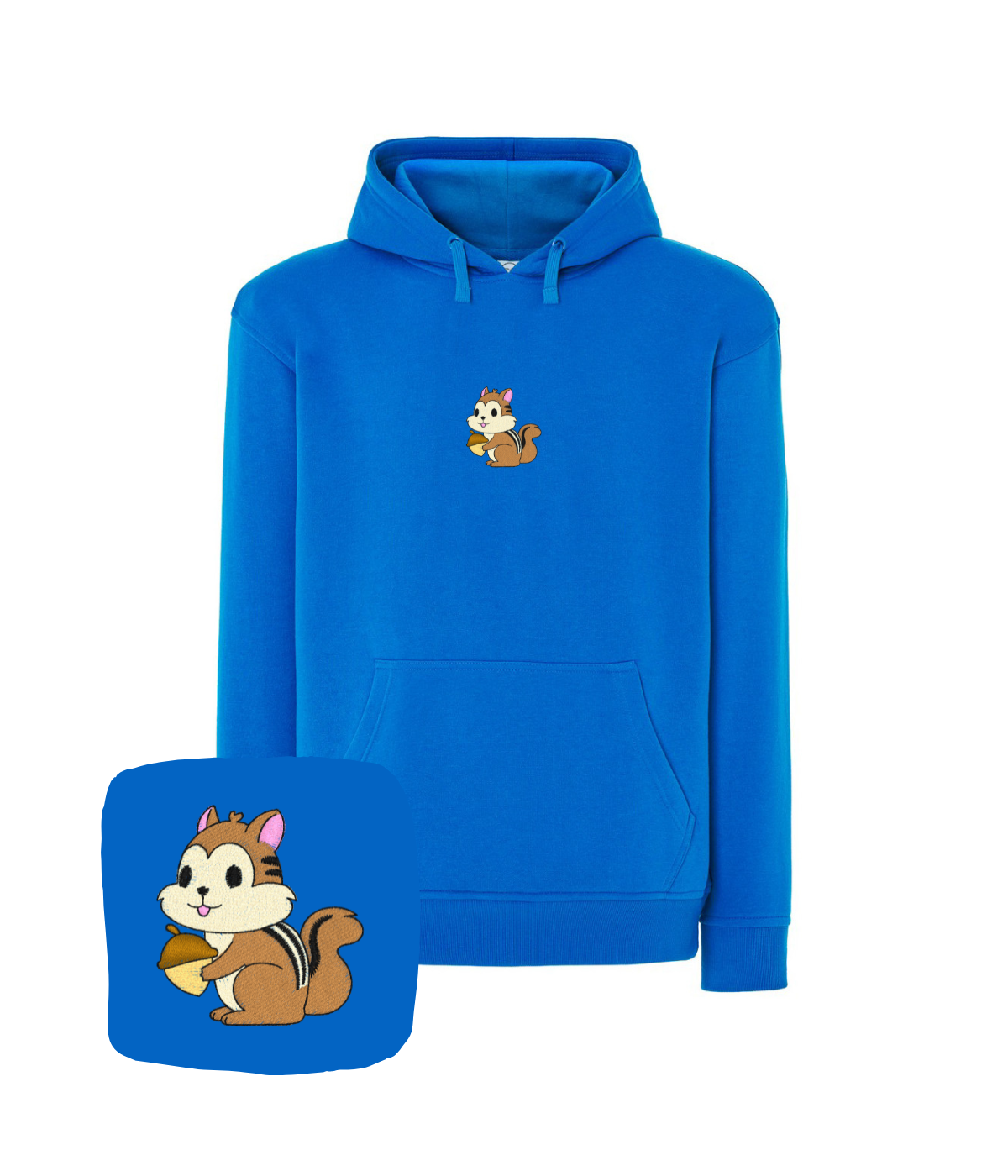 Bluza z haftem wiewiórki – bluza z haftem wiewiórki, klasyczny krój