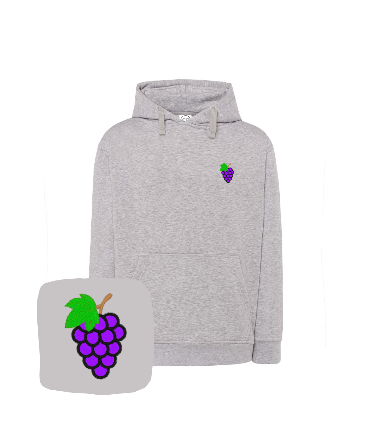 Bluza z haftem winogron – modna bluza winogoron, streetwear