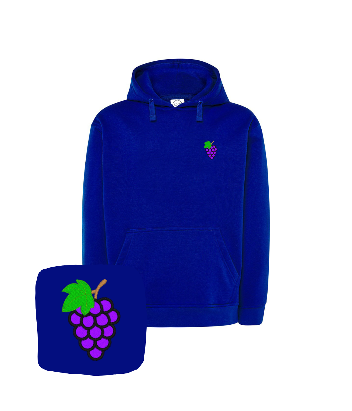 Bluza z haftem winogron – lekka bluza winogoron, przyjemna w dotyku