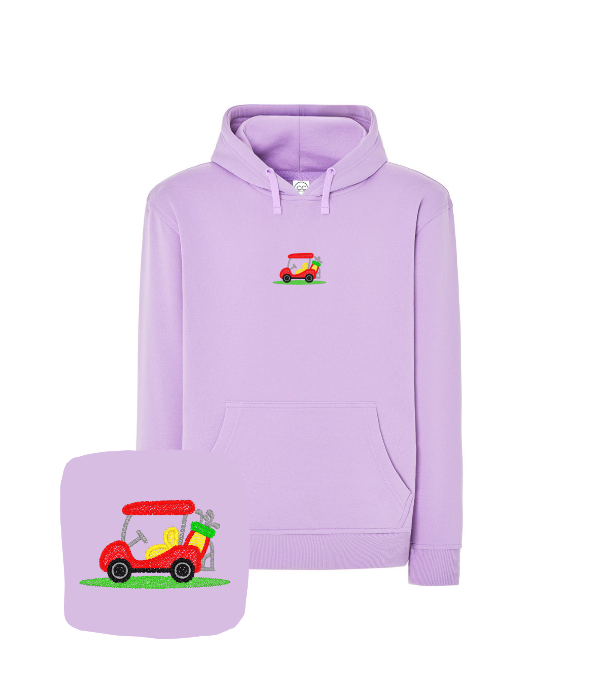 Bluza z haftem wózka golfowego – bluza wózek golfowy nadruk DTG, żywe kolory