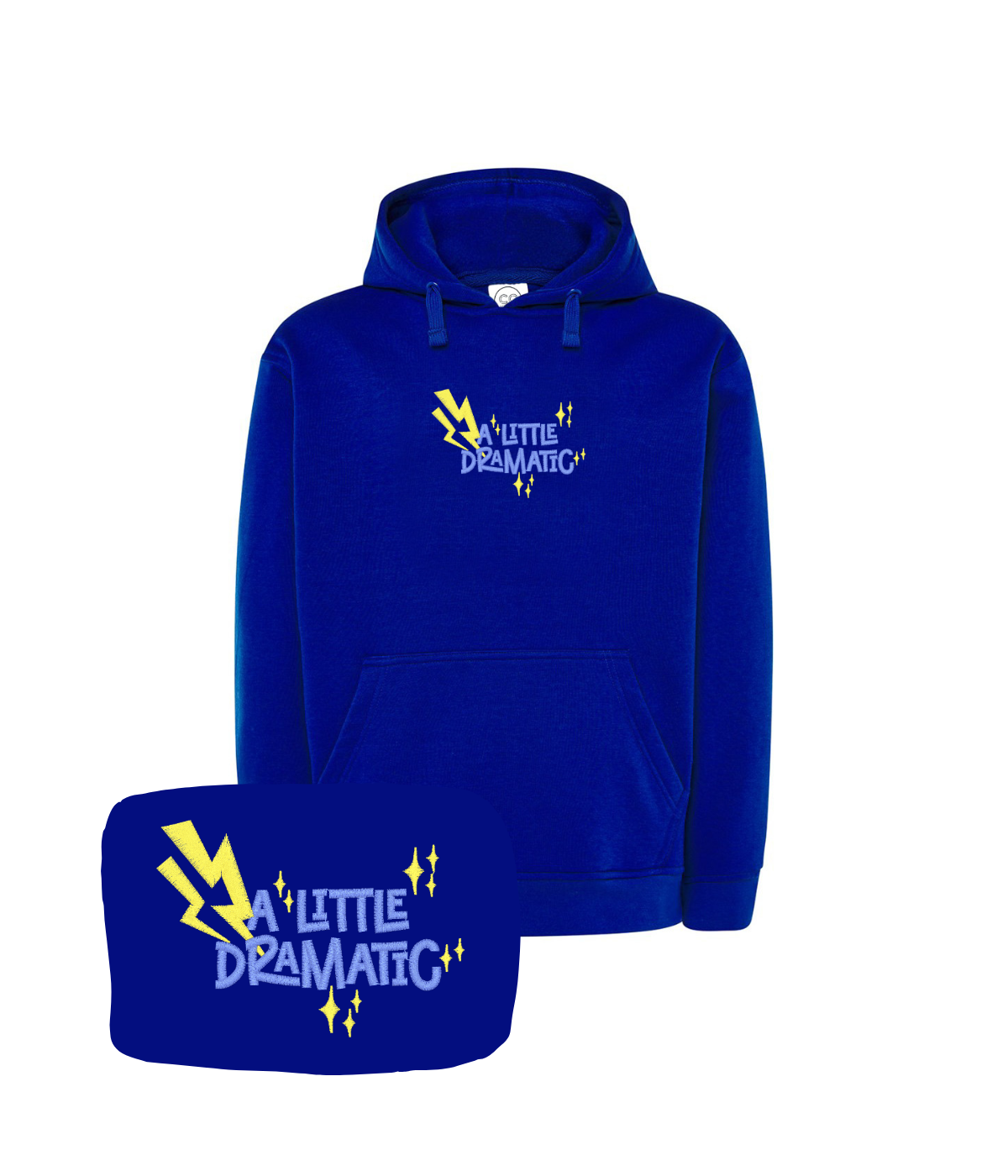 Granatowa bluza z haftem 'A Little Dramatic' - prezent z humorem, haft komputerowy